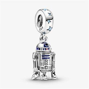 Sterling Silver Star Wars R2-D2 Dangle Charm